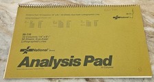 Spiral Bound National Brand 10 Column Analysis Pad 35-110 35 SHEETS 14"x8 1/2"