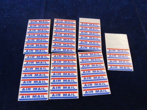 Vintage 59 Gummed Labels Stickers  Air Mail Stickers  NOS    B128