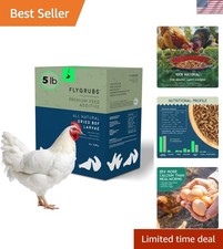 5 lb Dried Black Soldier Fly Larvae - High-Calcium Chicken Treats for Laying ...