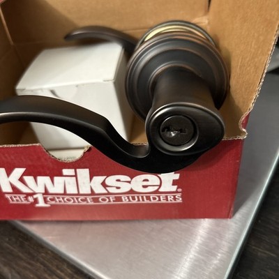 Kwikset Brooklane Keyed Entry lever venetian bronze old stock left handed door