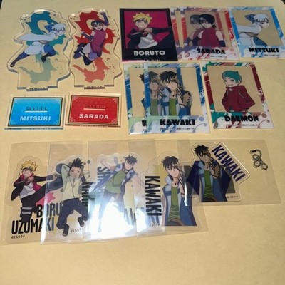 Daiso Naruto/Boruto Acrylic Stand Card Sticker Set