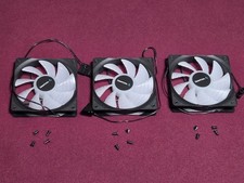 Deepcool 120mm Color LED Desktop PC Case Fan 3 Pack RF 120FS Molex Only Untested