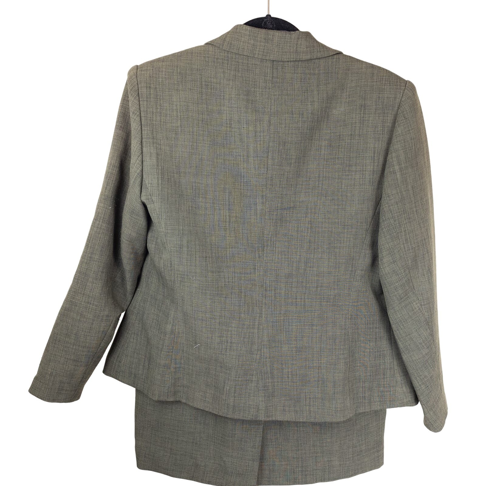 Larry Levine Suits Olive Green 3 Piece Suit Set Blazer Skirt Pants Sz 10