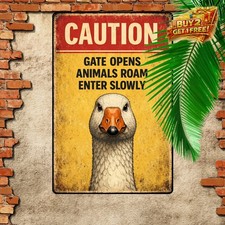 Beware of Bearded Dragons Tank Accessory Metal Tin Sign Home Decor 8x12