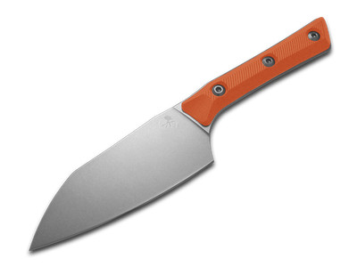 Microtech Knives 3300-10EM Ember G10 M390MK Steel Small Santoku Kitchen Knife