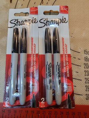 4 x SHARPIE schwarz feine Spitze Kugelspitze Permanent Marker Stifte Original 