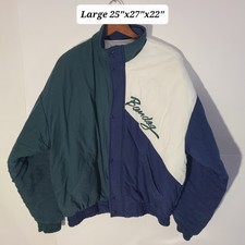Giacca puffer vintage anni 80/90 Swingster Bandog verde/blu colorblock taglia large USA