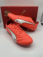 New Puma King Pro FG AG 108308-01 Soccer Cleats Red Glow Men's Size 7.5