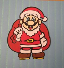 Super Mario Santa Christmas Paper Doll Paper Die Cut Scrapbook Embellishment