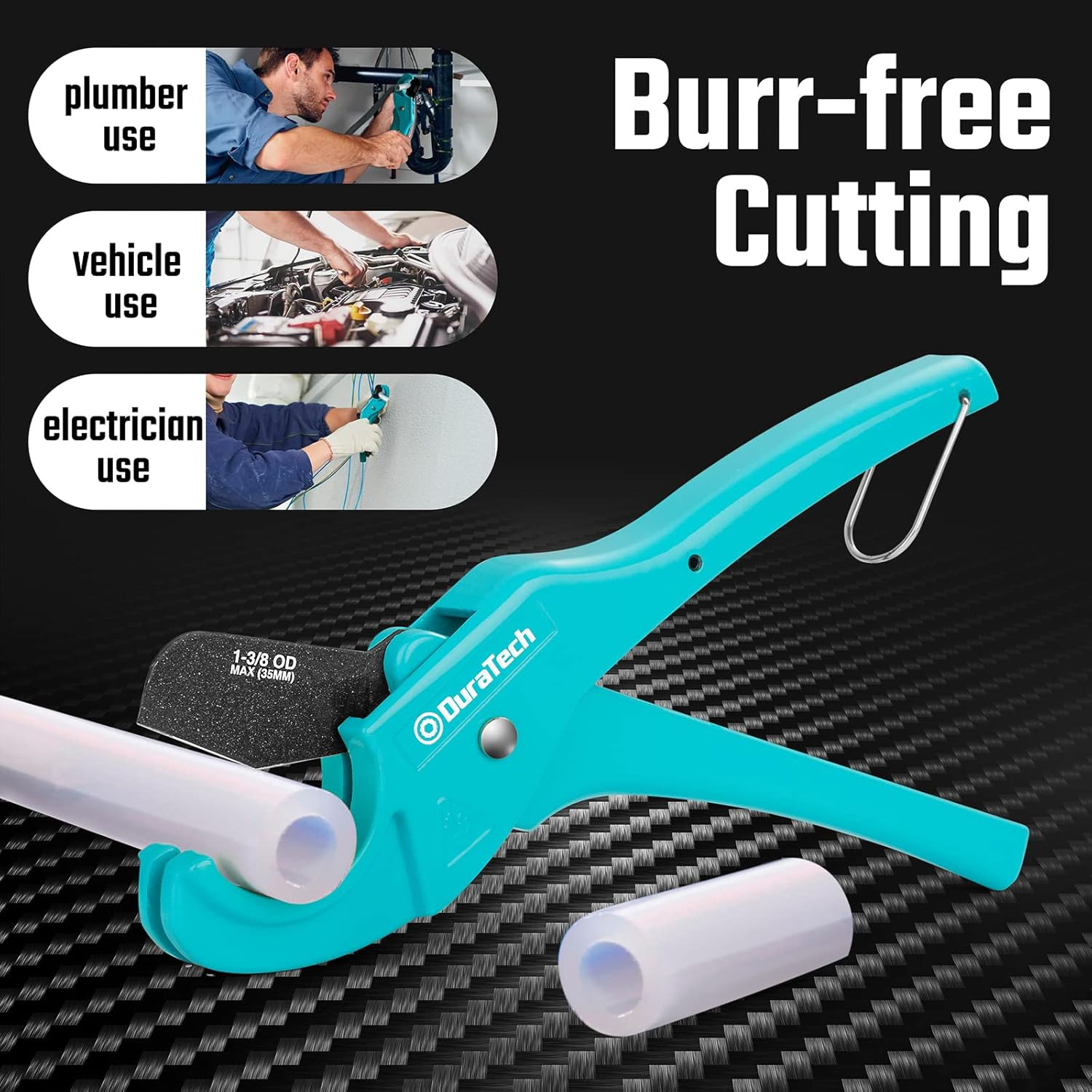 Ratchet Pipe Cutter 1/8–1 Inch PTFE Coated Tubing Cutter for PEX Hose