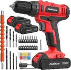 PULITUO 20V Cordless Drill/Driver, 2 Batteries Electric Screwdriver, 30Nm Power
