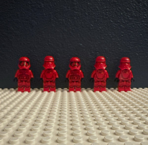 LEGO Stormtrooper Minifigures Lot of 5 Red Plastic LEGO Character
