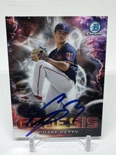 CHASE PETTY 2021 BOWMAN CHROME GENESIS #GNS-9 Signed Cincinnati Reds Debut!