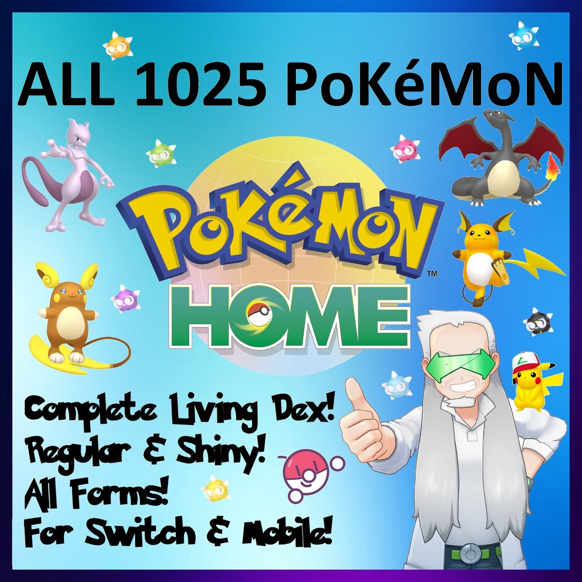 Pokemon Home All 1025 Living Dex Livedex Complete National Shiny