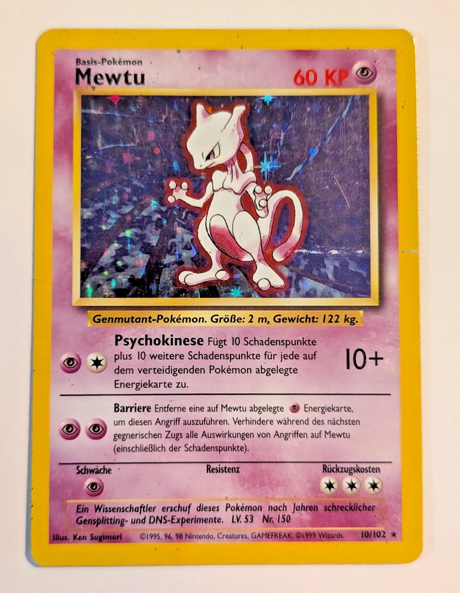 mewtwo basic pokemon card price Mewtwo Pokémon TCG Base Set Individual Collectible Card Game Cards for sale