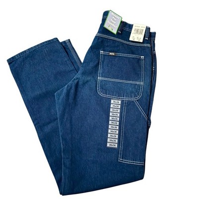 Key Apparel Men s Denim Dungarees Cargo Jeans 36x36 NWT