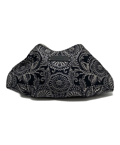 ALEXANDER McQUEEN Clutch bag Black 301370 Silk Floral Demanta Print From Japan