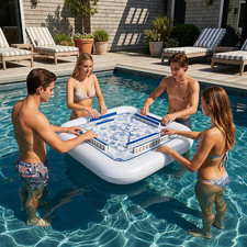 42 X42In Inflatable Floating Mahjong Table American Mahjong Mats Pool Table