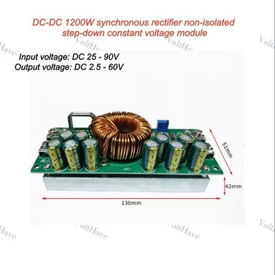 DC-DC 1200W Synchronous Rectifier Non-isolated Step-down Constant Voltage Module