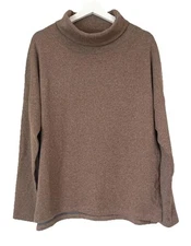 Arc'teryx Laina Sweater Womens Sz L Large Funnel Neck Brown Turtleneck Cowl EUC