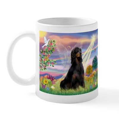CafePress Cloud Angel & Gordon Setter Mug 11 oz Ceramic Mug (23082592)