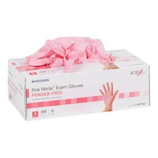McKesson Nitrile Exam Pink Glove Powder-Free -SMALL Pack of 250