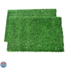 Dog Grass Pee Pads, 2 Pack Artificial Grass Pads for Potty Tray, Fake Grass f...
