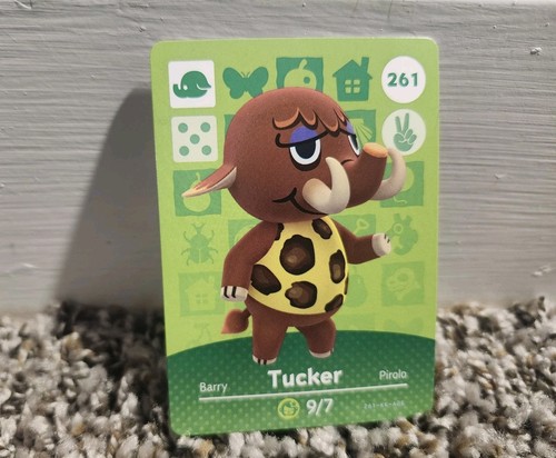 Tucker #261 Animal Crossing Amiibo Card - AUTHENTIC Series 3 - Brand New, Never Scanned - Nintendo Official