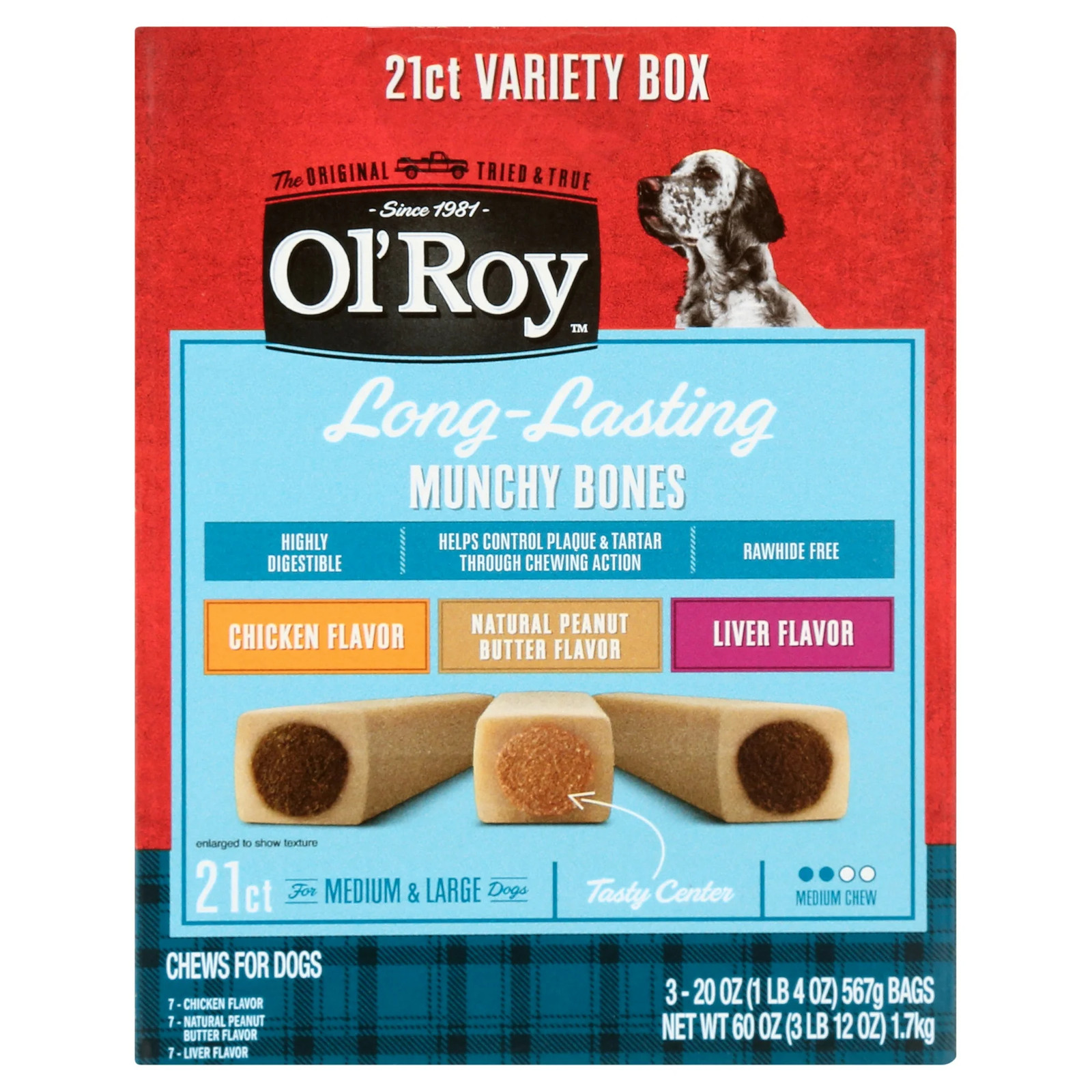 Munchy Bone Dog Treats Variety Pack