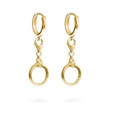 Ouroboros Charm Earring 24k Gold Vermeil Handmade Jewelry Made in the USA
