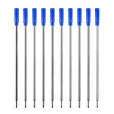 Blue Ink Refills 10pcs , Replaceable Pens Refills, 1mm Medium Tip -