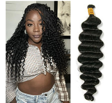 Human Braiding Hair 100G Deep Wave 100 Unprocessed Brazilian 20 Inch