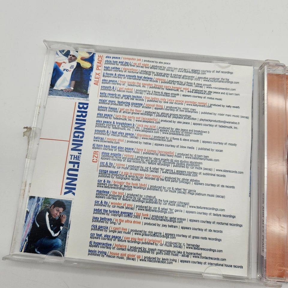 CZR & Alex Peace CD Bringin' The Funk Authentic House Music Chicago DJ Mix 2002 - Image 4 of 4