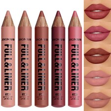 Waterproof Matte Lipliner Pencil Brown Contour Tint Lipstick Pen Long Lasting 12