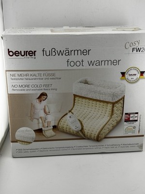 Beurer FW20 Cosy Electric Foot Warmer Heated Feet Warmer Boxed Tested Working