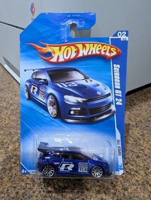 Hot Wheels 2010 All Stars  10 Volkswagen Scirocco GT24 Diecast  Blue 02/10 MOC