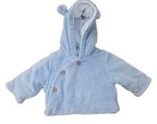 TU Baby Blue Hooded Pram Coat Newborn Jacket Fleece Warm Unisex