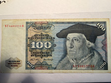 1/2/1970 German Bank Note 100 Mark German Currency Banknote-FREE SHIPPING!