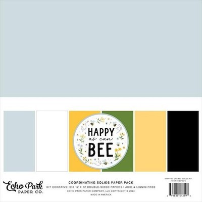Echo Park Happy As Can Bee 12''x12'' Feststoffpapier Packung 6 Stück