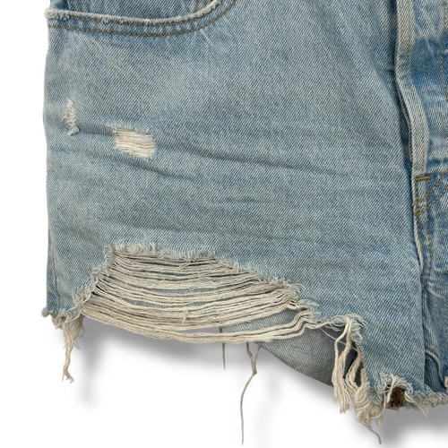 NEU Levi's 501 Distressed Denim Shorts Gr. 31 hellblau ausgefranste Jeans Neu mit Etikett - Bild 4 von 8