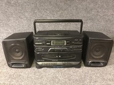 JVC PC-X110 CD FM AM Dual Cassette Portable Boombox - Parts Repair