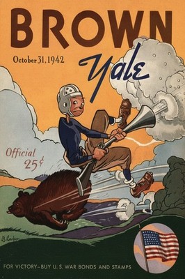   Brown vs Yale (1942) Vintage Football Poster - 24x36  Rare Reprint   !