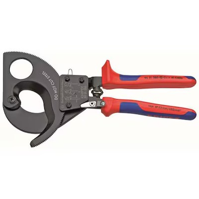 Knipex 95 31 280 Sba 11'' Ratchet Action Cable Cutter, Center Cut