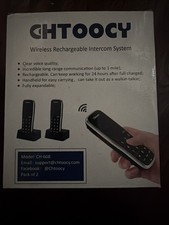 Chtoocy Wireless Intercom System CH-668 Rechargeable 1 Mile Range. New In Box.