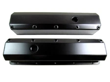 Oldsmobile V8 350, 400, 425, 455 Fabricated Aluminum Valve Cover Set Black Ano