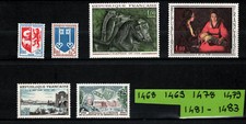 lot timbres france neufs année 1966 : 1468 1469 1478 1479 1481 1483