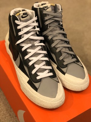 sacai blazer black grey