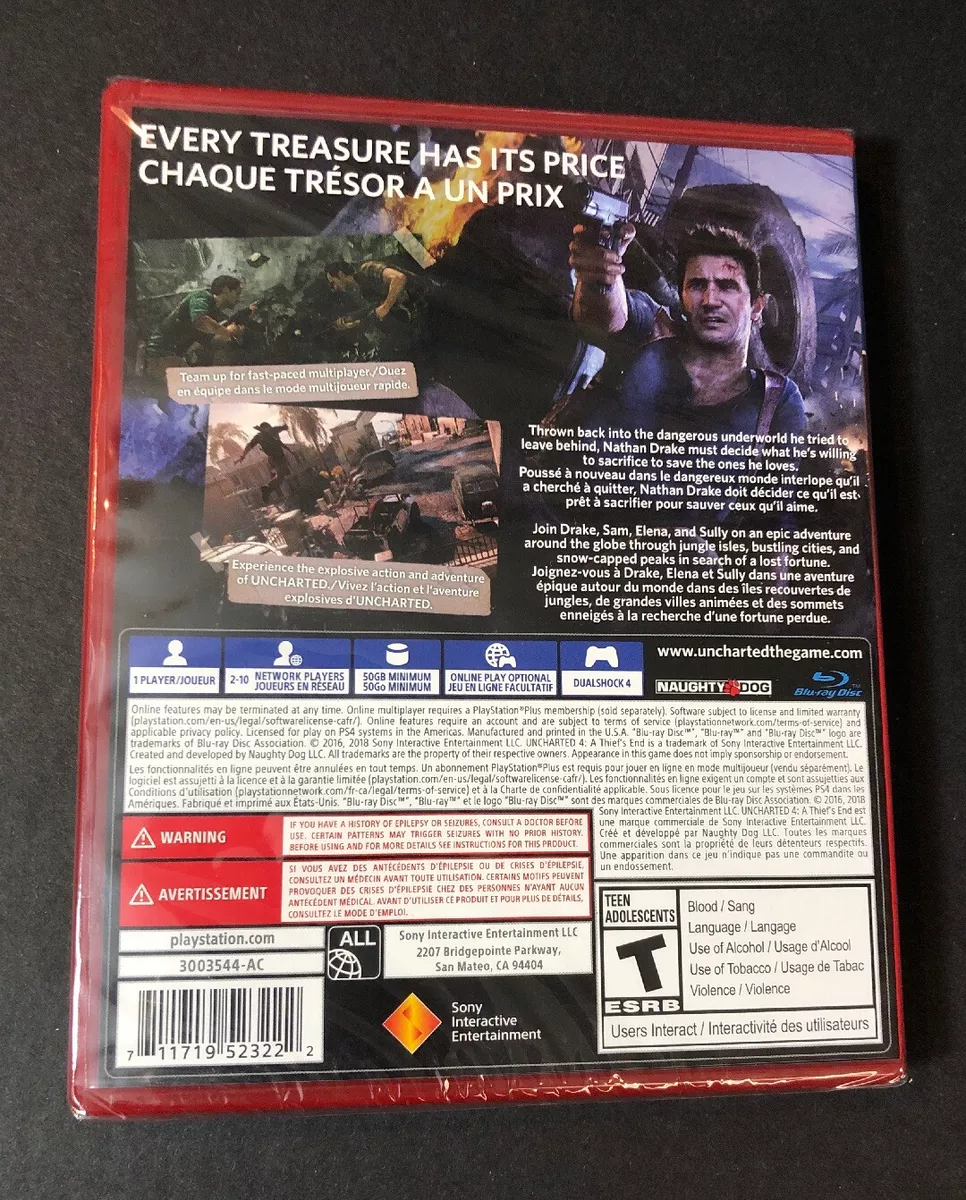 Uncharted 4 A Thief's End [ PlayStation Hits ] (PS4) NEW