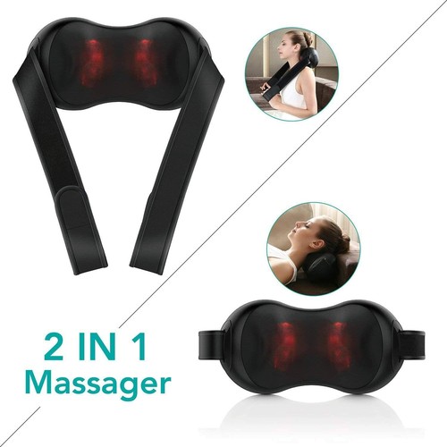 Almohada masajeador de espalda cuello Naipo Shiatsu masaje de hombro tejido profundo amasado - Imagen 2 de 8