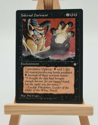 Infernal Darkness  Ice Age   Magic Karte  MTG  englisch  (Absolute Dunkelheit)